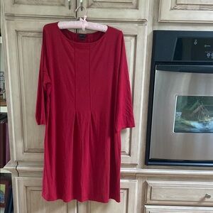 J. Jill Wearever collection red dress sz L